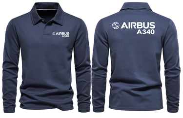 AIRBUS A340 LONG SLEEVE POLO